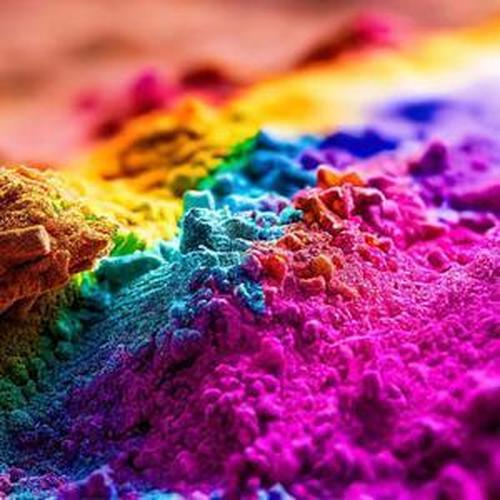 Vibrant custom color powders in a rainbow blend, perfect for soap, resin, and cosmetic projects.