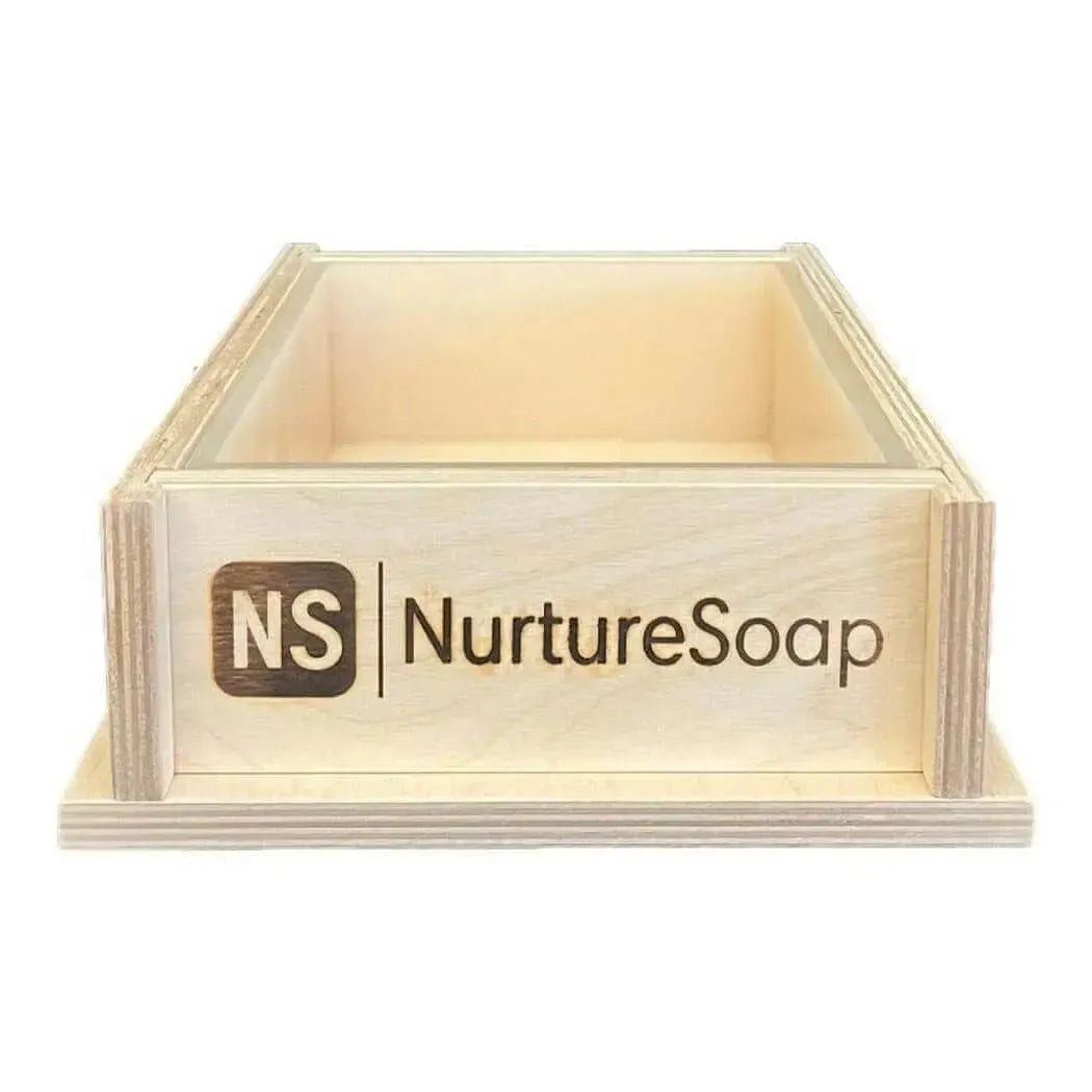 4 lb Basic Slab Mold by Nurture Soap, perfect for customizable soap bar sizes with removable end pieces.