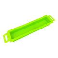 5 lb handle liner in vibrant green silicone, designed for easy soap removal and maintaining a clean mold.