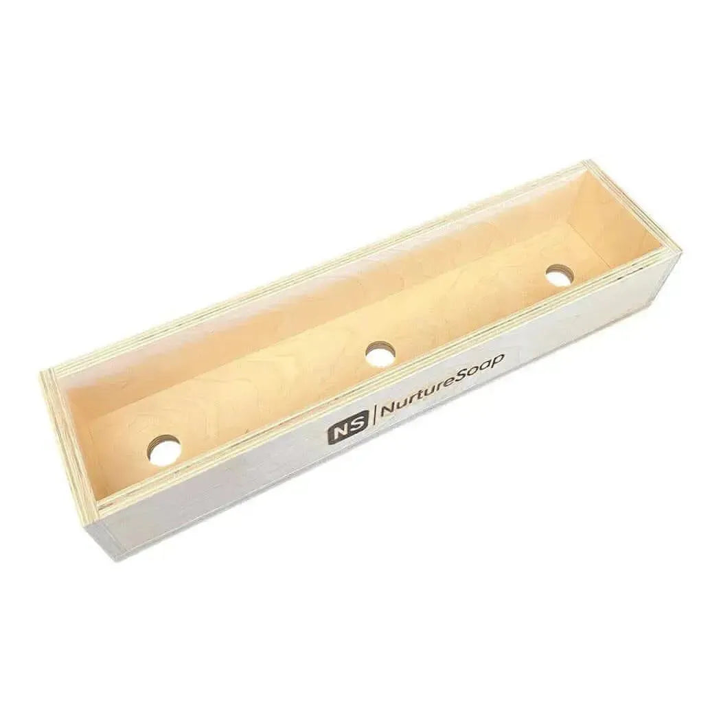 5 lb Basic Handle Wood Mold by NurtureSoap, designed for use with 5 lb Handle Liner, ideal for soap making.