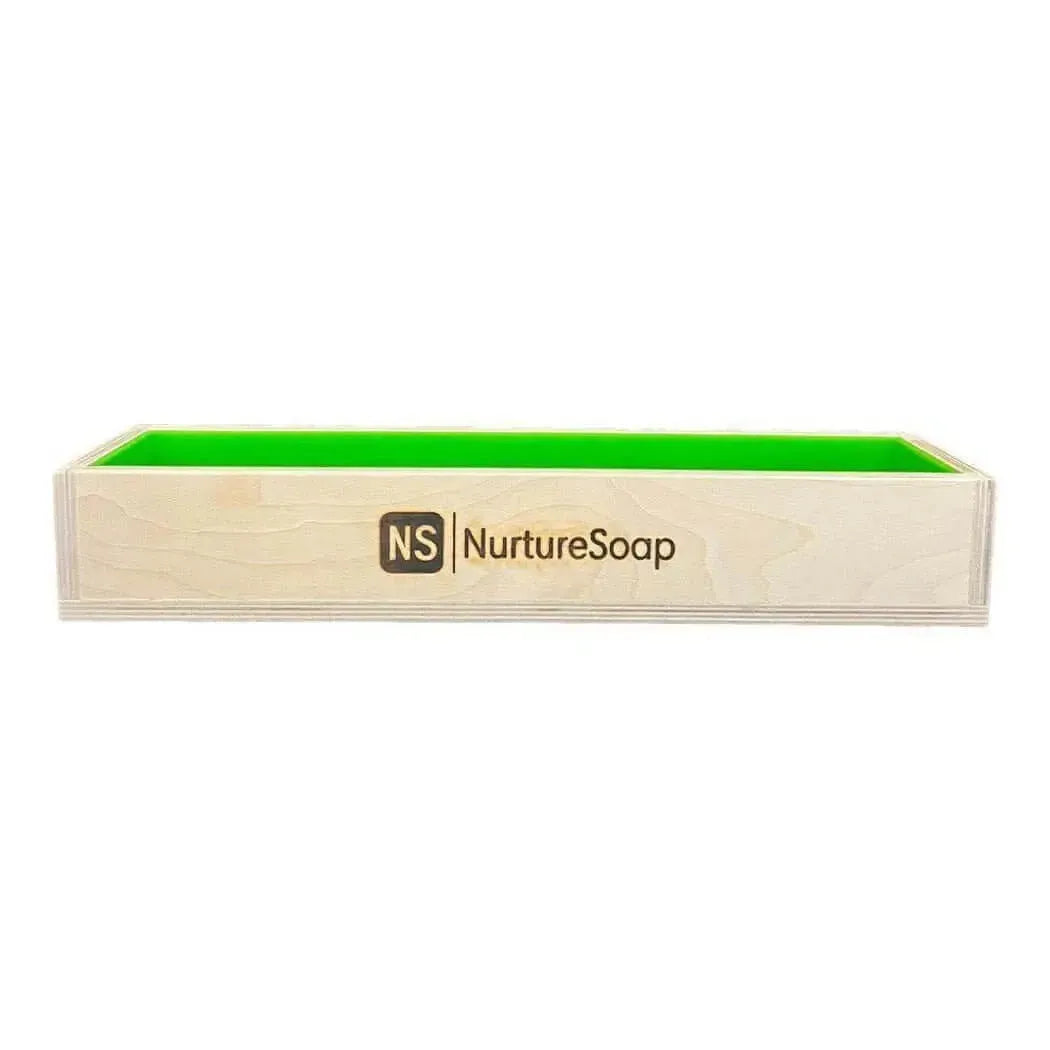 5 lb Basic Soap Mold with premium silicone liner for easy soap removal, showcasing NurtureSoap's quality craftsmanship.