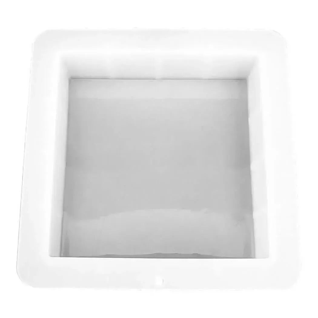 6-inch slab silicone soap mold, perfect for creating decorative soap swirls and test batches with reinforced sides.
