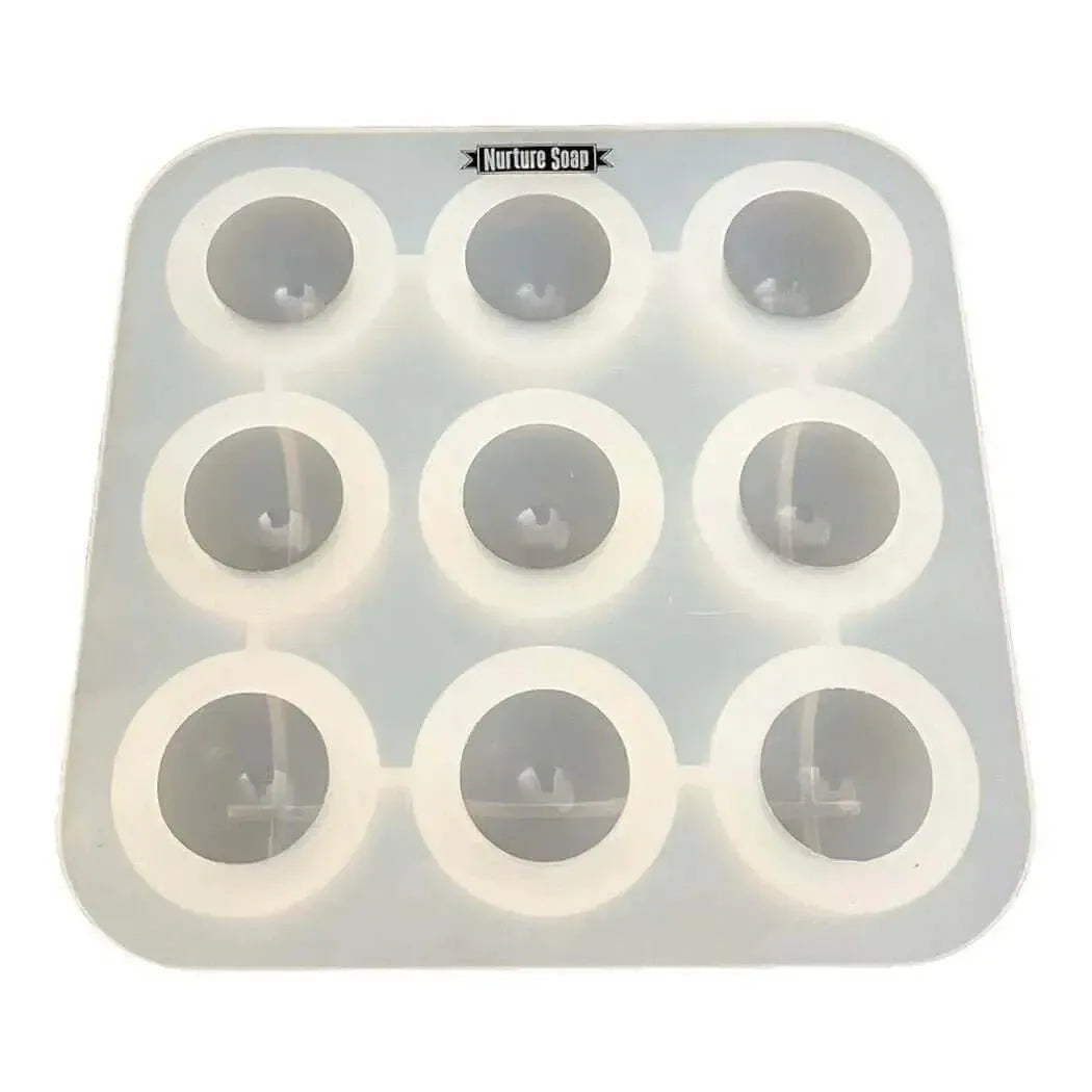 Large 9 Ball Silicone Soap Mold for crafting professional and stunning soap bars by Nurture Soap.