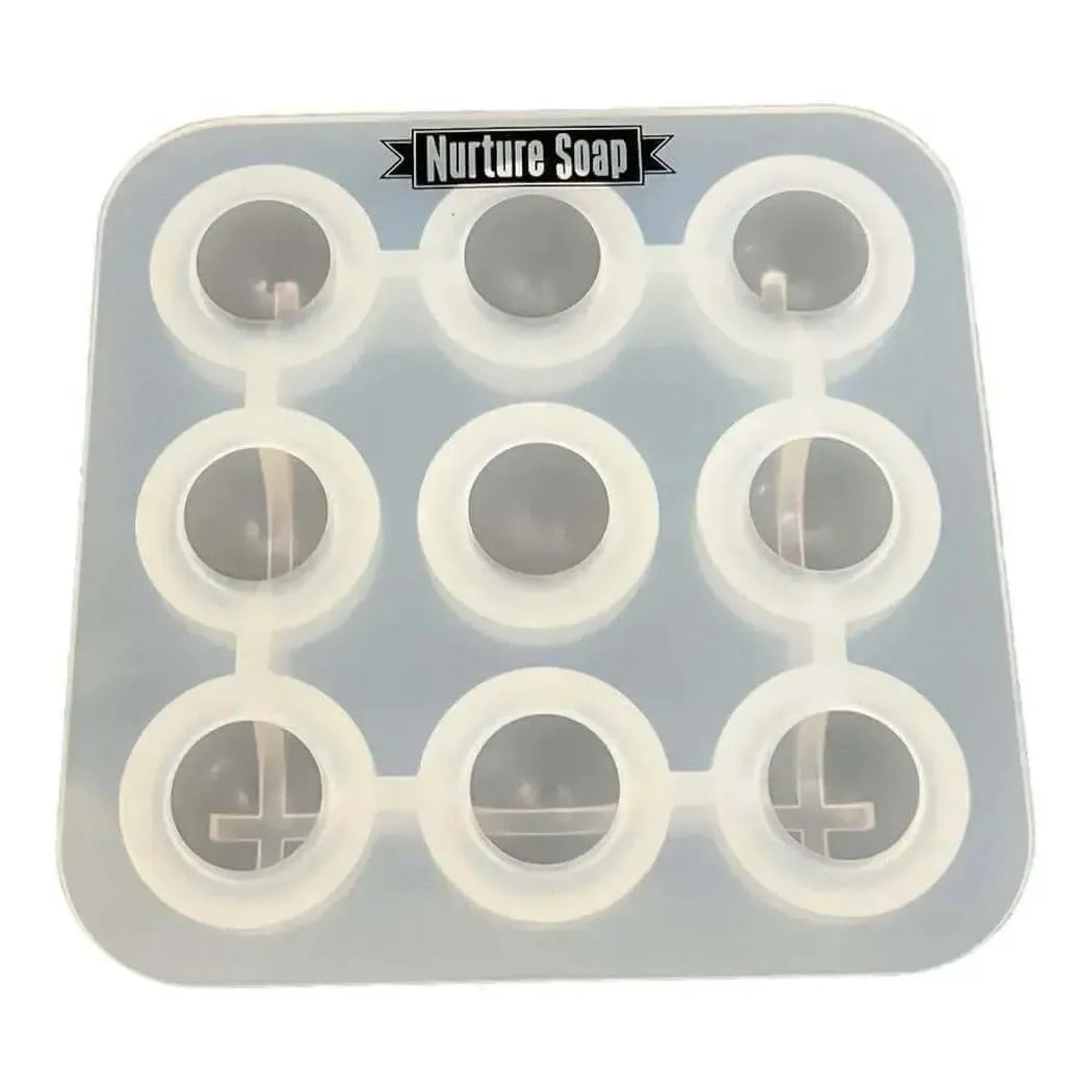 Small 9 Ball Silicone Soap Mold, perfect for crafting unique soap bars with ease and creativity.