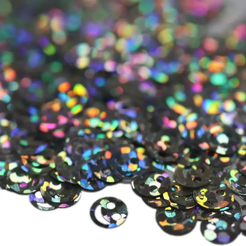 Colorful biodegradable glitter with smiley face designs, perfect for eco-friendly crafts and celebrations.