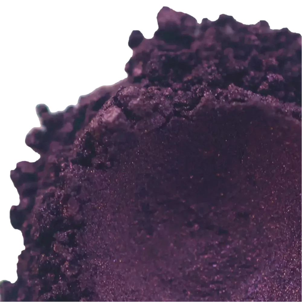 Blackberry Mica Powder with Deep Purple and Gold Highlights