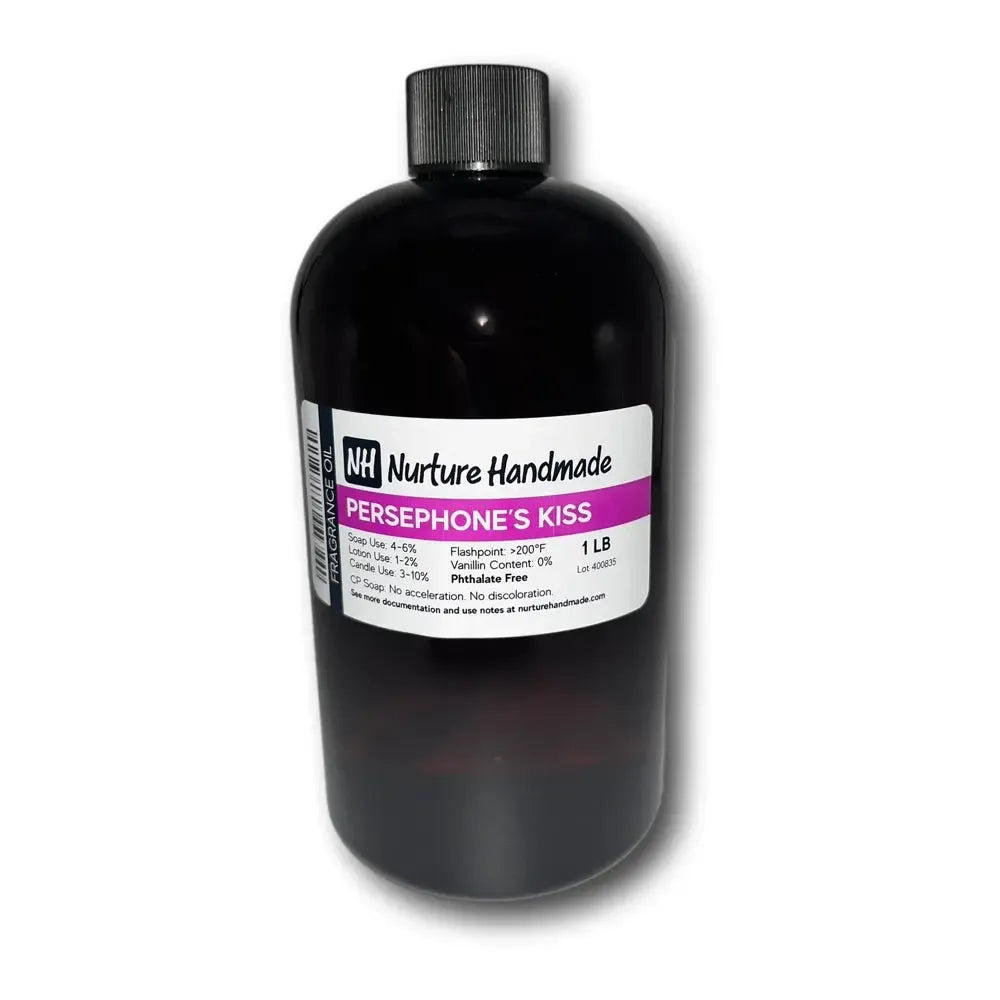 Persephone's Kiss Fragrance Oil bottle showcasing its enchanting blend of mandarin, floral, and musky notes.