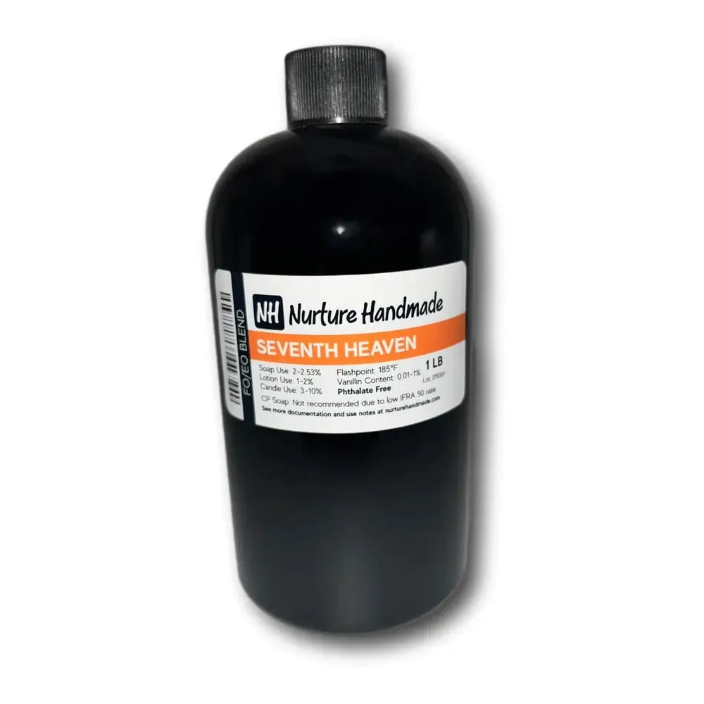 Seventh Heaven fragrance oil bottle showcasing a divine blend of citrus and aromatic notes for a refreshing aroma.