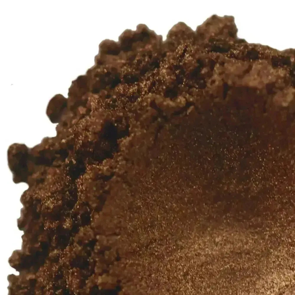 Bronze Brown Mica Powder with Rich Brown and Gold Shimmer